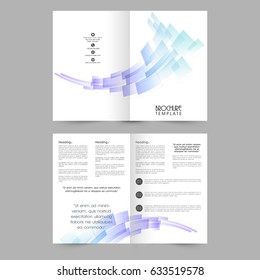 Front, back and inner pages presentation of Business Brochure with abstract design.