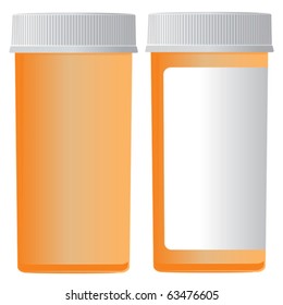 Front and back of a medicine bottle.