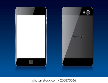 The front and back of the mobile phone
