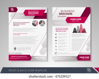 Front and back page annual report brochure flyer design vector template. Leaflet cover presentation abstract background for business, magazines, posters, booklets, banners. Layout in A4 size.
