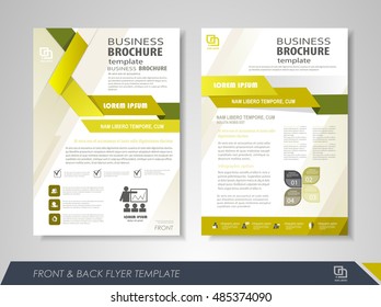 Front and back page annual report brochure flyer design vector template. Leaflet cover presentation abstract background for business, magazines, posters, booklets, banners. Layout in A4 size.