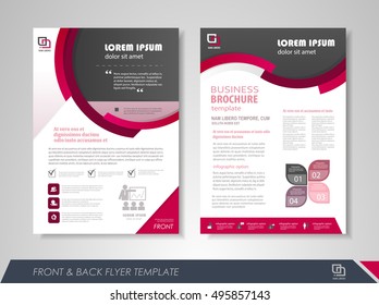 Front and back page annual report brochure flyer design vector template. Leaflet cover presentation abstract background for business, magazines, posters, booklets, banners. Layout in A4 size.
