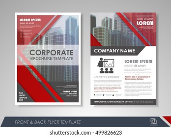 Front and back page annual report brochure flyer design vector template. Leaflet cover presentation abstract background for business, magazines, posters, booklets, banners. Layout in A4 size.
