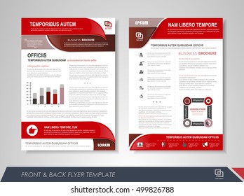 Front and back page annual report brochure flyer design vector template. Leaflet cover presentation abstract background for business, magazines, posters, booklets, banners. Layout in A4 size.