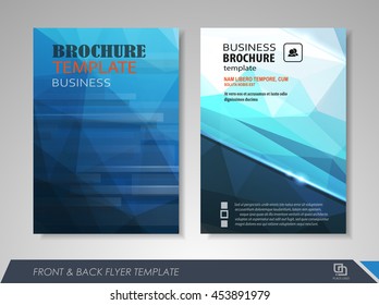 Front and back page brochure template. Flyer design, leaflet cover for business  presentations, magazine covers, posters, booklets, banners.