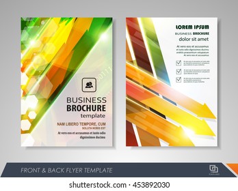 Front and back page brochure template. Flyer design, leaflet cover for business  presentations, magazine covers, posters, booklets, banners.