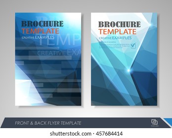 Front and back page brochure template. Flyer design, leaflet cover for business  presentations, magazine covers, posters, booklets, banners.