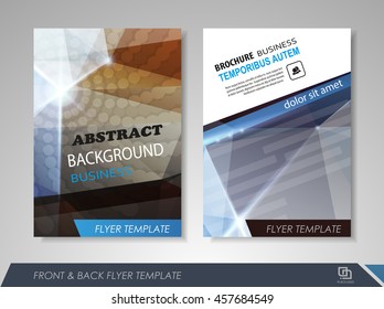 Front and back page brochure template. Flyer design, leaflet cover for business  presentations, magazine covers, posters, booklets, banners.