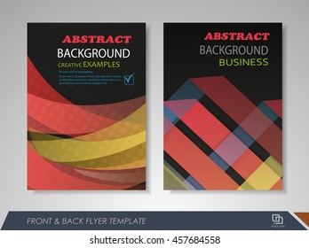 Front and back page brochure template. Flyer design, leaflet cover for business  presentations, magazine covers, posters, booklets, banners.