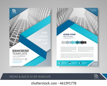 Front Back Page Brochure Template Flyer Stock Vector (Royalty Free ...
