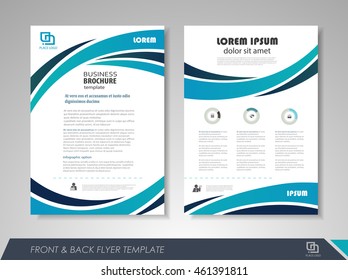 Plantilla de folleto de página anterior y posterior. Diseño de volantes, portada para presentaciones de negocios, portadas de revistas, carteles, folletos, banners.