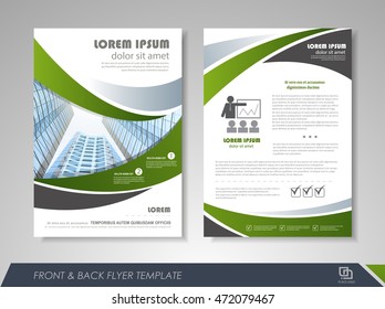 Front Back Page Brochure Template Flyer Stock Vector (Royalty Free ...