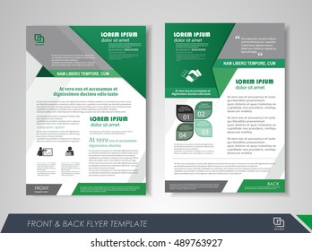 Front and back page brochure template. Flyer design, leaflet cover for business  presentations, magazine covers, posters, booklets, banners.