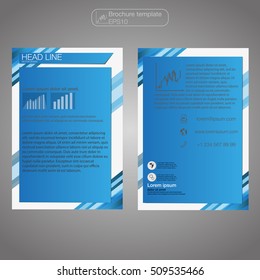 Front and back page brochure template. Layout template. Presentation abstract background for business.