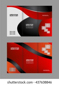 Front and back presentation of professional Business Trifold, Flyer, Banner or Template design.
