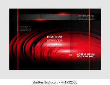 Front and back presentation of professional Business Trifold, Flyer, Banner or Template design.
