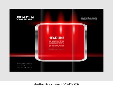 Front and back presentation of professional Business Trifold, Flyer, Banner or Template design.
