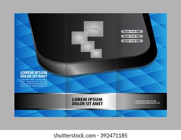 Front and back presentation of professional Two page Business Trifold, Flyer, Banner or Template design.
