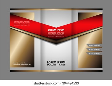 Front and back presentation of professional Two page Business Trifold, Flyer, Banner or Template design.
