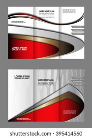 Front and back presentation of professional Two page Business Trifold, Flyer, Banner or Template design.

