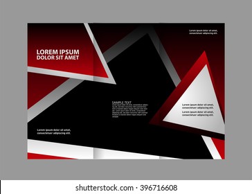 Front and back presentation of professional Two page Business Trifold, Flyer, Banner or Template design.
