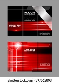 Front and back presentation of professional Two page Business Trifold, Flyer, Banner or Template design.
