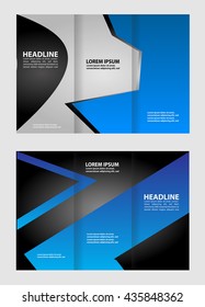 Front and back presentation of professional Two page Business Trifold, Flyer, Banner or Template design.
