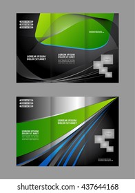 Front and back presentation of professional Two page Business Trifold, Flyer, Banner or Template design.
