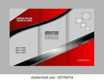 Front and back presentation of professional Two page Business Trifold, Flyer, Banner or Template design.
