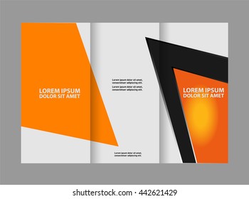Front and back presentation of professional Two page Business Trifold, Flyer, Banner or Template design.

