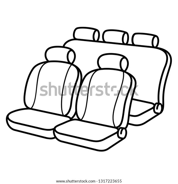 Front Back Seats Car Driver Passenger Stock Vector (Royalty Free