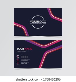 Front and back side business card template