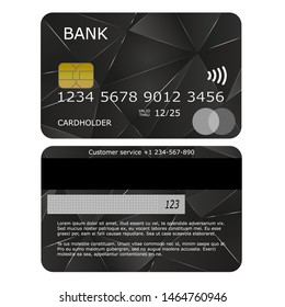 Front Back Side Credit Card Vector Stock Vector (Royalty Free ...