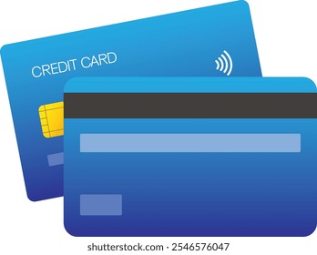 Front and back side of credit card payment