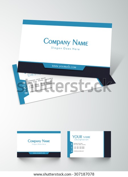 Front Back Side Presentation Business Card Stock Vector Royalty