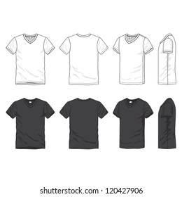 blank t shirt template front and back