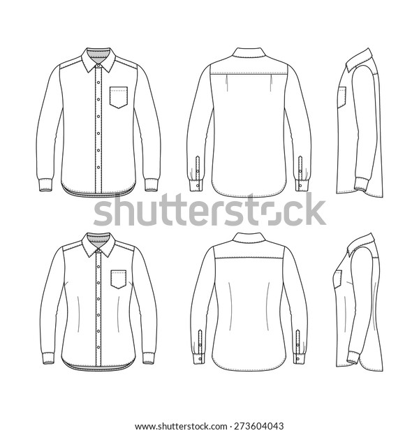 Front Back Side Views Clothing Set Stock Vector (Royalty Free ...