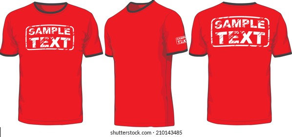 Free 575+ Red T Shirt Template Front And Back Yellowimages Mockups