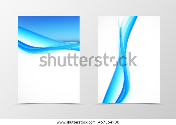 Front Back Smooth Wave Flyer Template Stock Vector (Royalty Free ...