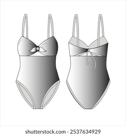 Badeanzüge Bauch Control Cutout Badeanzug mit hoher Taille Badeanzug Wrap Tie Back 1 Stück Badeanzug