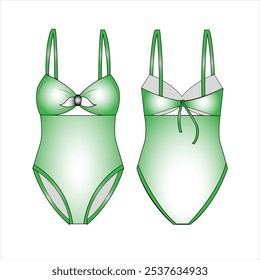 Badeanzüge Bauch Control Cutout Badeanzug mit hoher Taille Badeanzug Wrap Tie Back 1 Stück Badeanzug