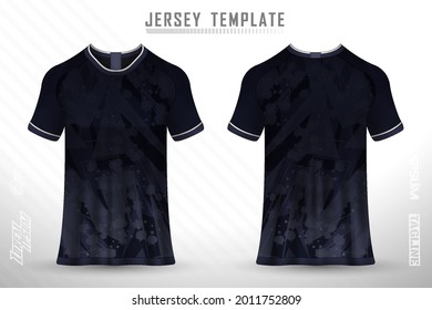 Front back tshirt design. Sports design for football racing cycling gaming jersey vector.