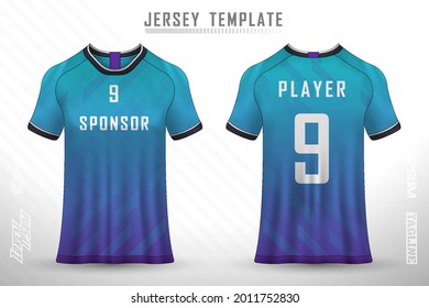 Front back tshirt design. Sports design for football racing cycling gaming jersey vector.