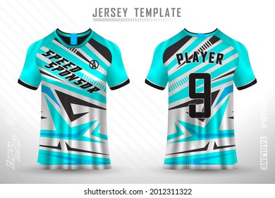 Front back tshirt design. Sports design for football racing cycling gaming jersey vector.