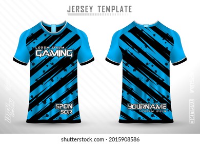 Front back tshirt design. Sports design for football, racing, cycling, gaming jersey vector.