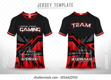 Front back tshirt design. Sports design for football, racing, cycling, gaming jersey vector.