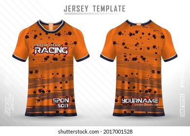 Front back tshirt design. Sports design for football, racing, cycling, gaming jersey vector.