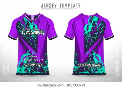 Front back tshirt design. Sports design for football, racing, cycling, gaming jersey vector.