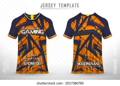 Front back tshirt design. Sports design for football, racing, cycling, gaming jersey vector.