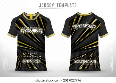 Front back tshirt design. Sports design for football, racing, cycling, gaming jersey vector.